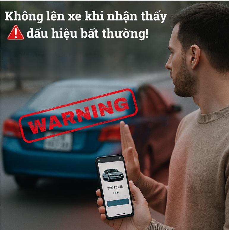cảnh báo bất thường xe ghép