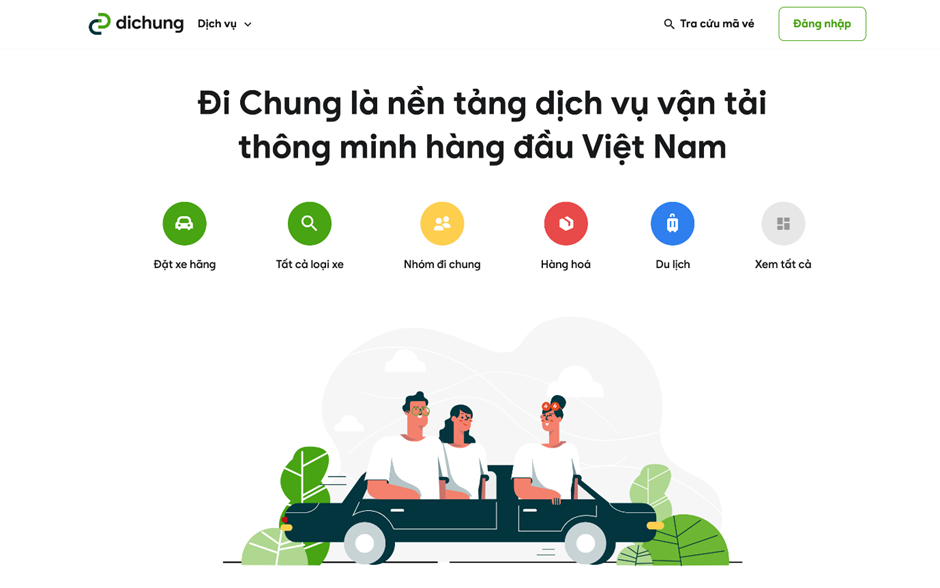 Ứng dụng xe Đi Chung